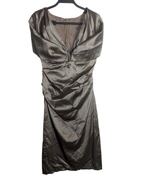 Talbot Runhof Nocky Off The Shoulder Gathered Cocktail‎ Formal Dress Size 14